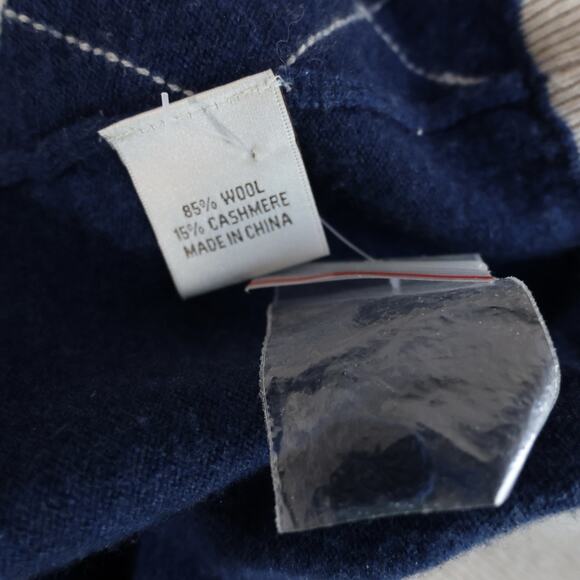 Peter Millar 1/4 Zip Wool Cashmere Blend Diamond Pattern Sweater Mens Size L - Picture 5 of 9